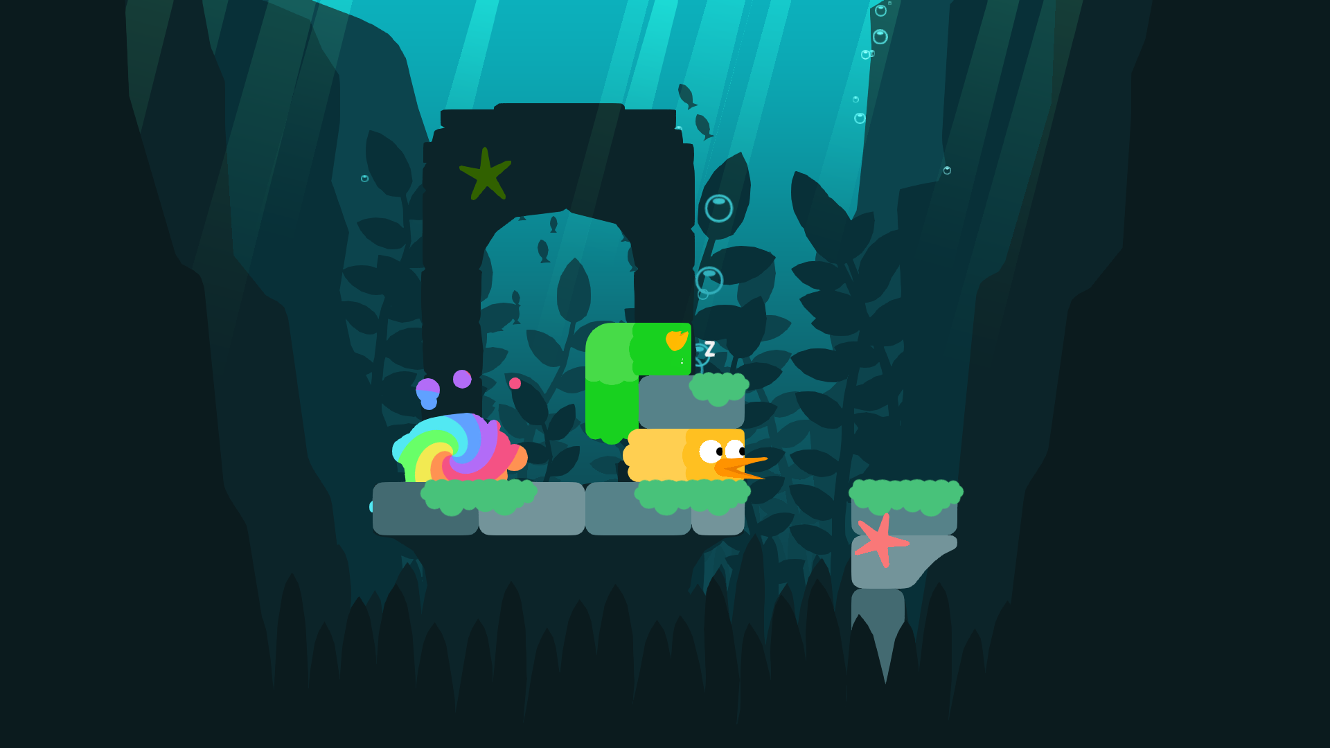 Zrzut ekranu Snakebird Primer 2